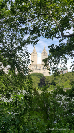 Le building San Remo de l'upper west side depuis Central Park